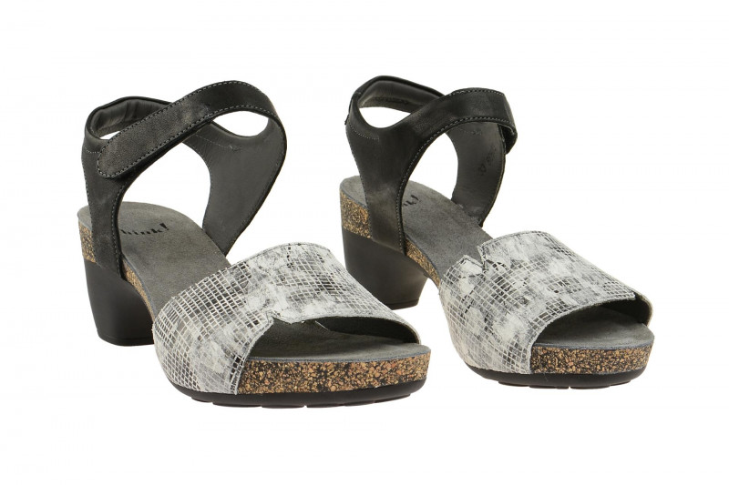 Think Traudi Sandale schwarz weiß 0-80573-08