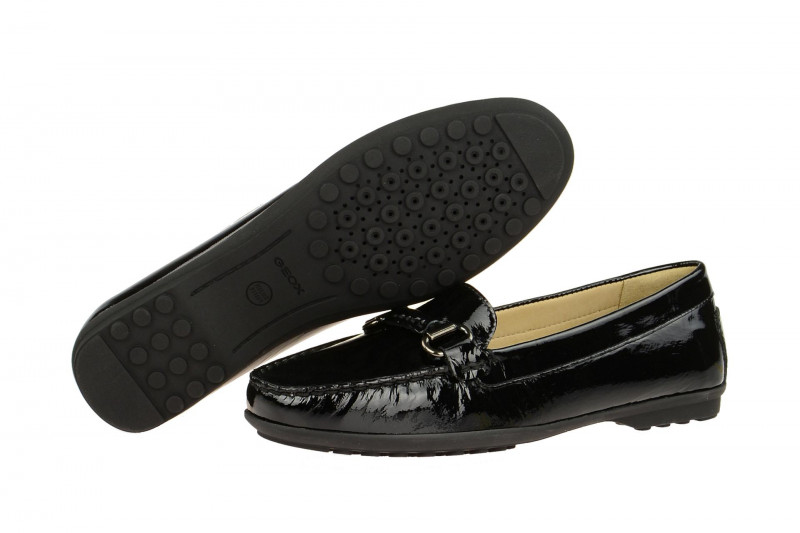 Geox Elidia Slipper schwarz Lack