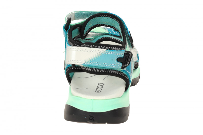 Ecco Offroad Damen Sandale grün blau Patchwork 822213