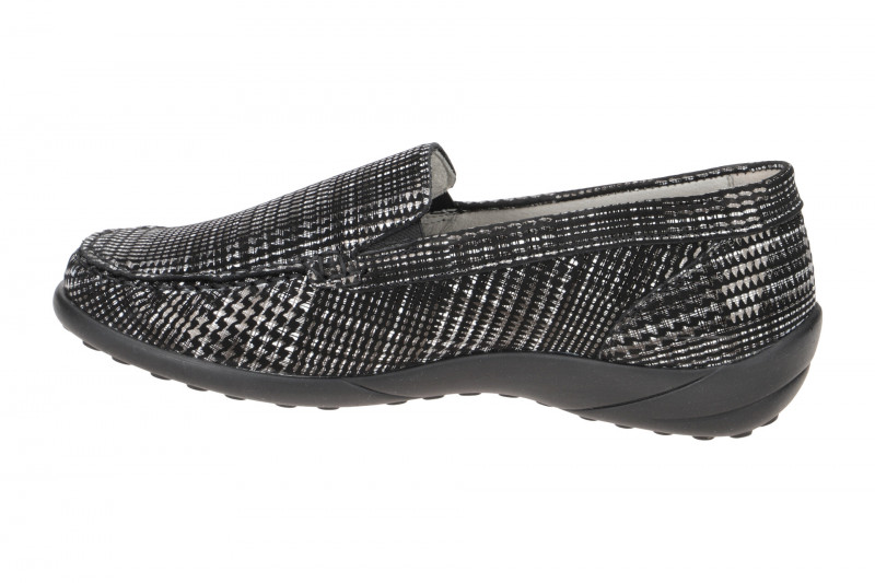 Waldläufer Kläre Slipper schwarz weiß K-Weite OrthoTritt