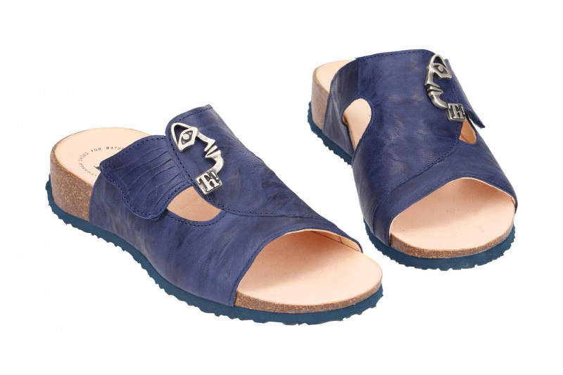 Think Mizzi Pantolette indigo blau Klett