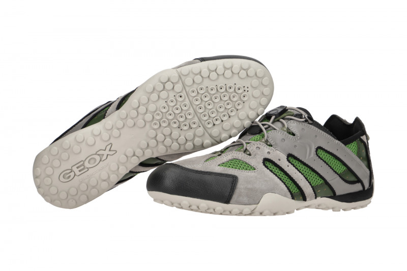 Geox Snake Sneaker Schuhe grau grün U4207J