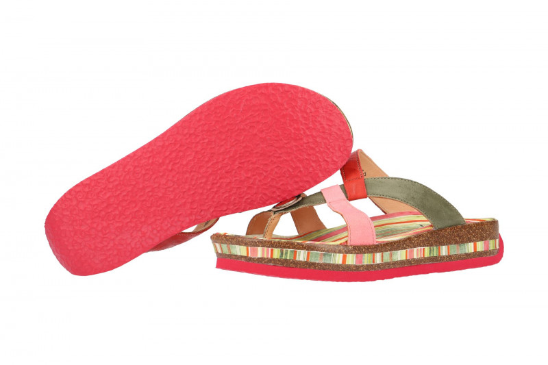 Think Zega Pantolette grün rot kombi