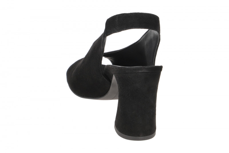 Paul Green Sandalette Peeptoe schwarz Samt 6038