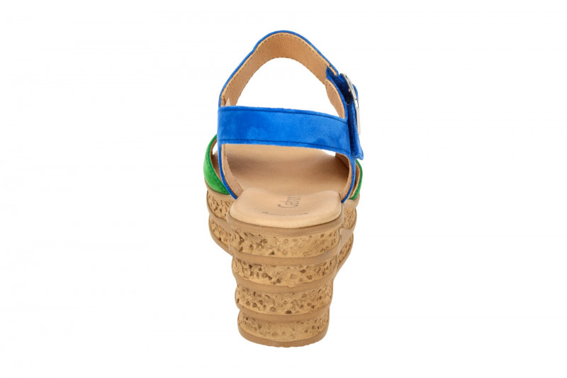 Gabor Plateau Sandale grün blau mix 64.651.19
