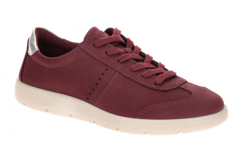 Ecco Bella 2 Schuhe Sneaker rot silber Nubuck 239363