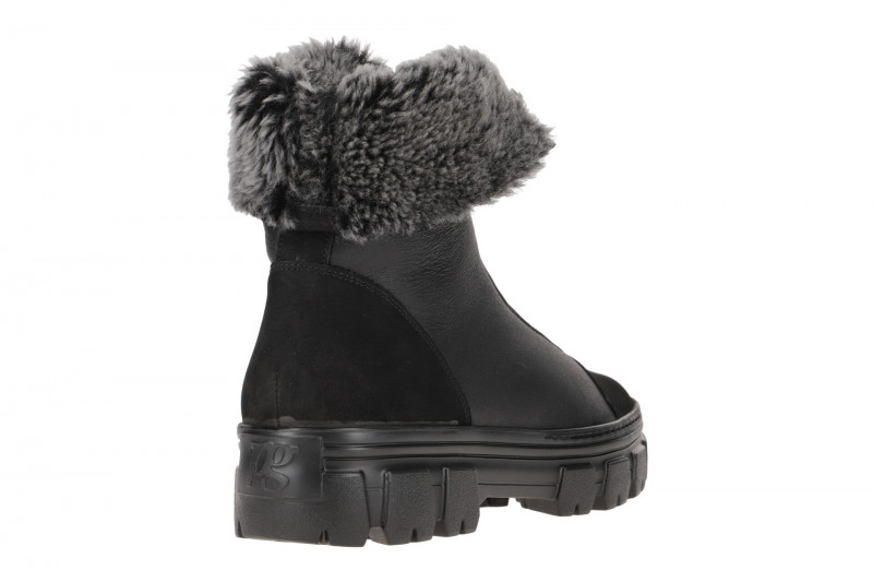 Paul Green Stiefelette schwarz Lammfell 9951