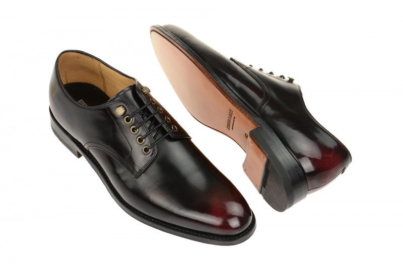 Gordon & Bros Schuhe Ken burgundy rot brush 5150-B