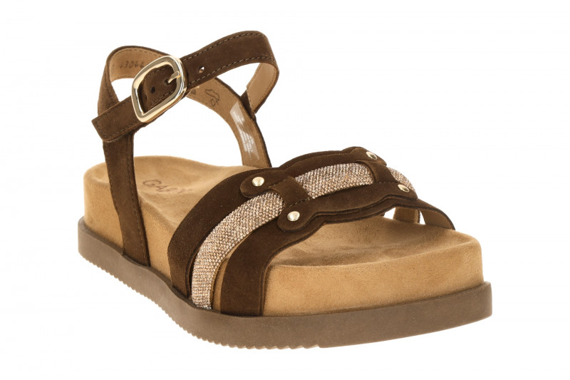 Gabor Sandale braun cacao Samt Strass 83.770.18