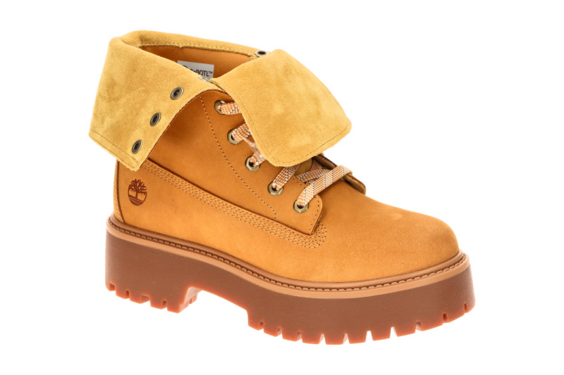Timberland Stone Street Stiefel Damen gelb Boots gekrempelt 0A5SAH