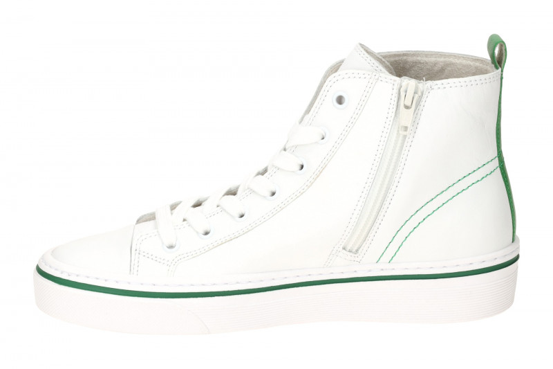 Gabor Mid Sneakers Stiefelette weiß grün Nappa 43.160.29