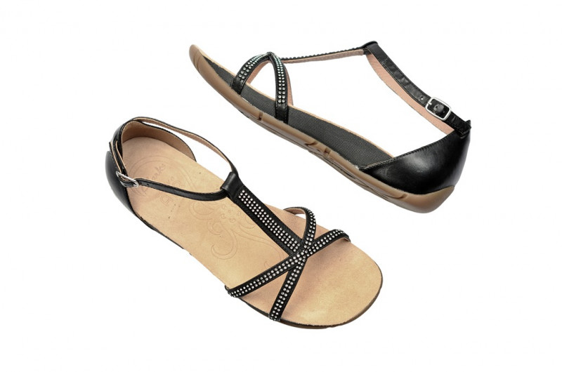 Clarks Rona Sparkle Sandale in schwarz