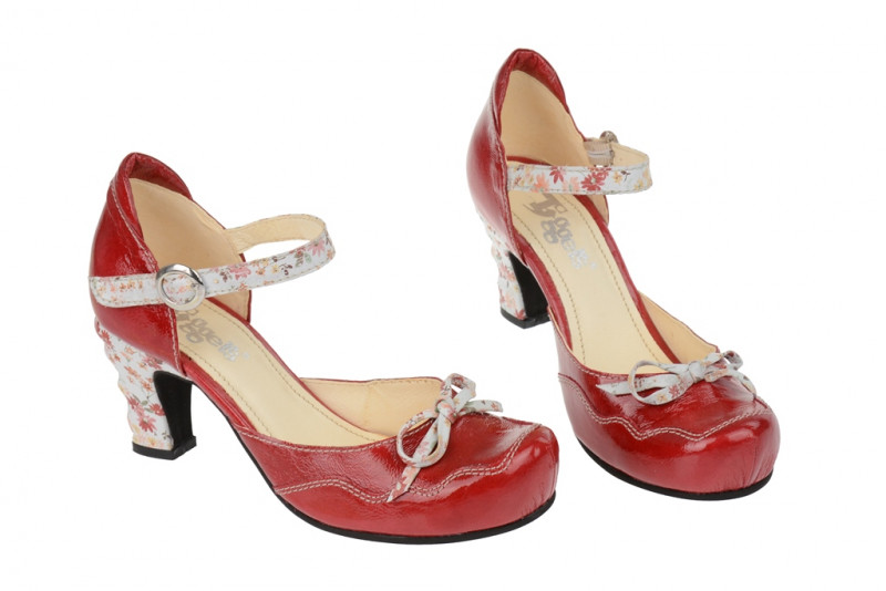 Tiggers Wave Riemchen Pumps - rot Lackleder