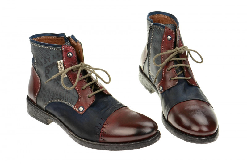 Bello Stiefel rot blau grau mix HE134