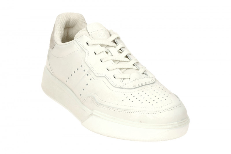 ecco Street Court Schuhe weiß Glattleder 539814