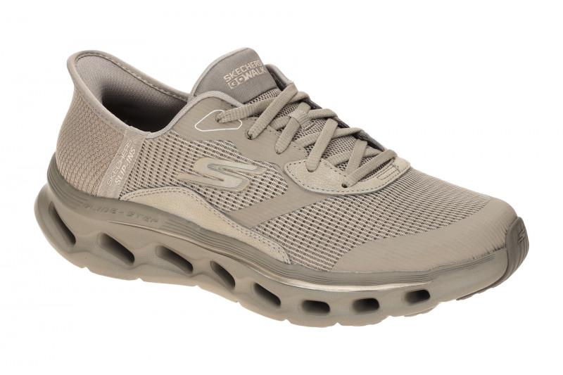 Skechers Go Walk Gliede Step Schuhe taupe braun SLIP-IN 125115