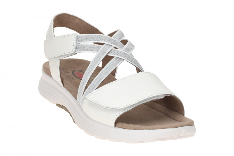 Gabor RollingSoft Sandale weiß silber 66.813.50