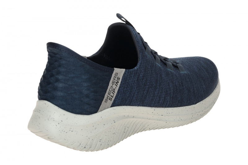 Skechers Ultra Flex Slipper Herren blau navy Hands Free 232452