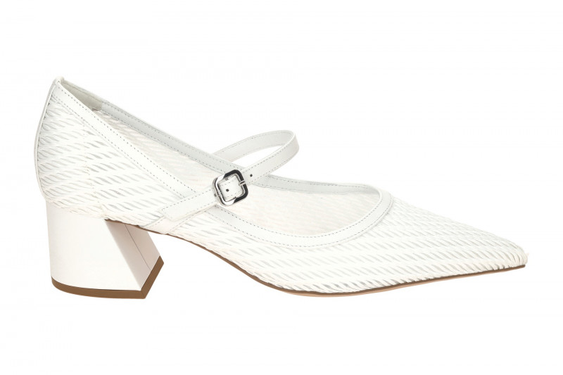 Högl Arabella Pumps weiß Mary Jane Netz 4528