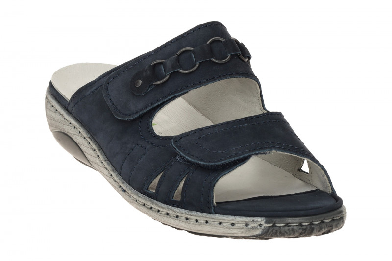 Waldläufer Garda Pantolette blau marine 210504