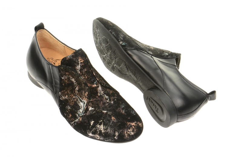 Think Guad Slipper schwarz braun kombi 5-85283-43