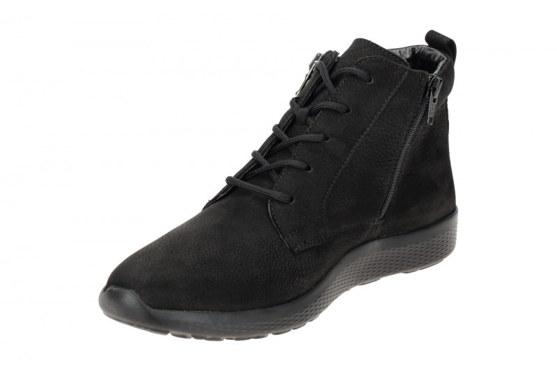 Waldläufer Ira Stiefelette schwarz Nubuck K-Weite