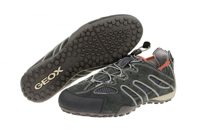 Geox Respira Snake J Sneakers in dunkelgrau Gummizug