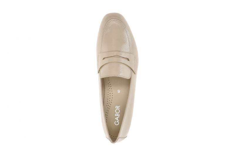 Gabor Schuhe Slipper beige Lack 85.213.92