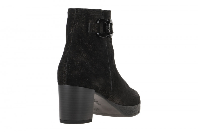 Gabor comfort Stiefelette schwarz metallic Velour 32.072.15