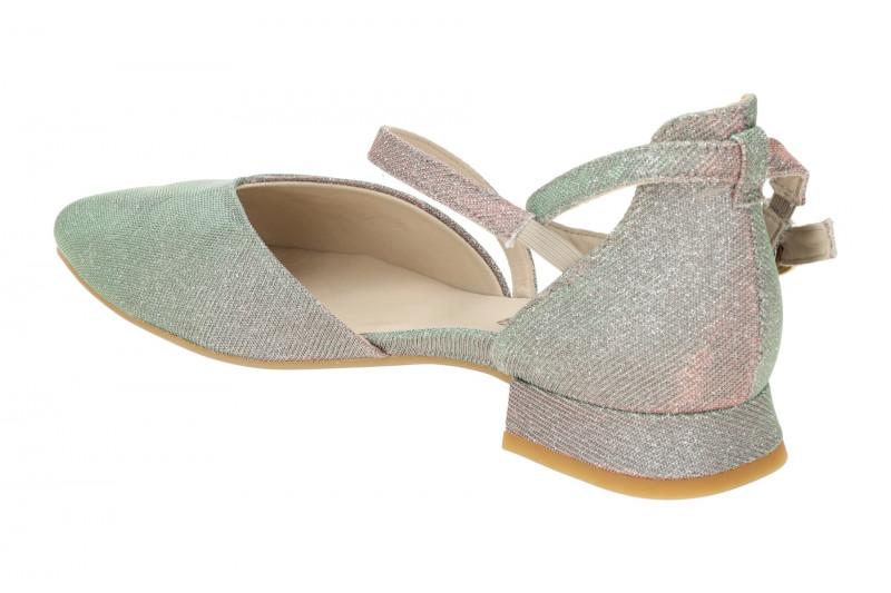 Paul Green Riemchen Pumps grau Effekt Glitzer 3818-00x