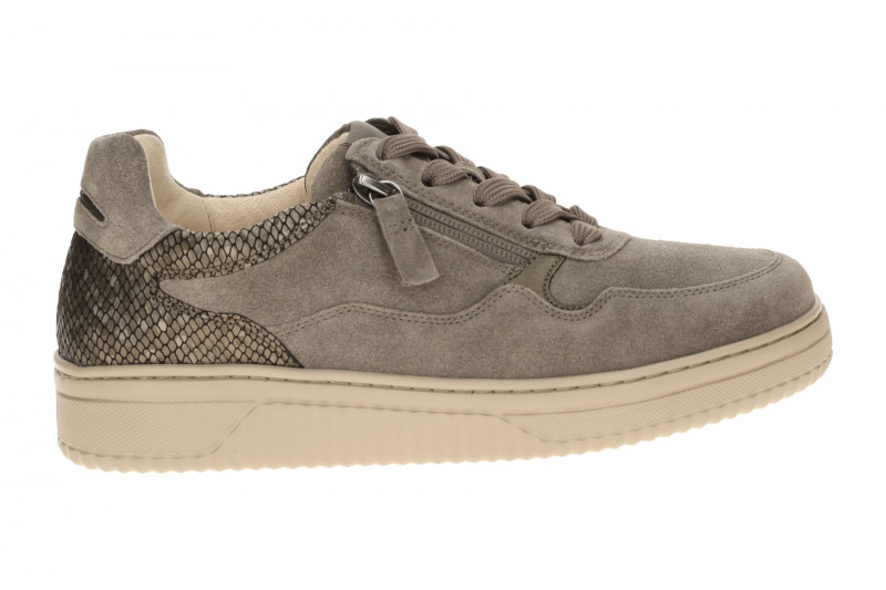 Gabor Comfort Sneakers taupe grau metallic K-Weite 6016.01