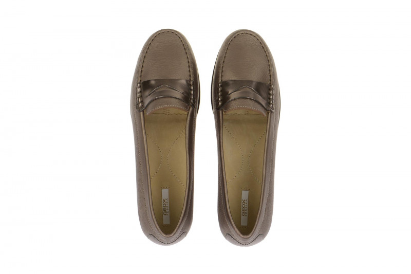 Geox Elidia Mokassin grau metallic Gr 38