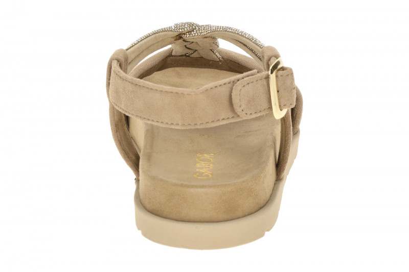 Gabor T-Steg Sandale beige gold Strass 84.601.14