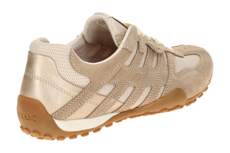 Geox Snake Schuhe beige creme Damen Sneakers D65B0A