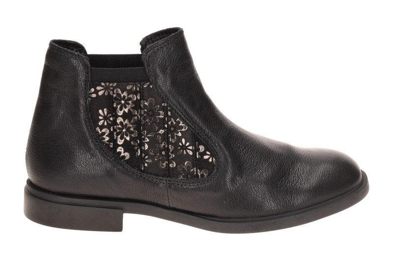 Think Nina Chelsea Stiefelette schwarz Blumen 1419