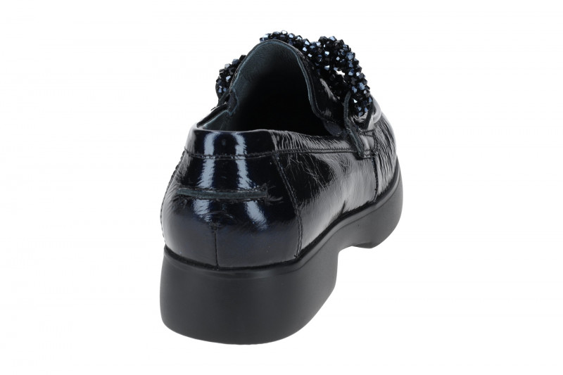 Waldläufer Penny Plateau Slipper Loafer blau K-Weite 682502