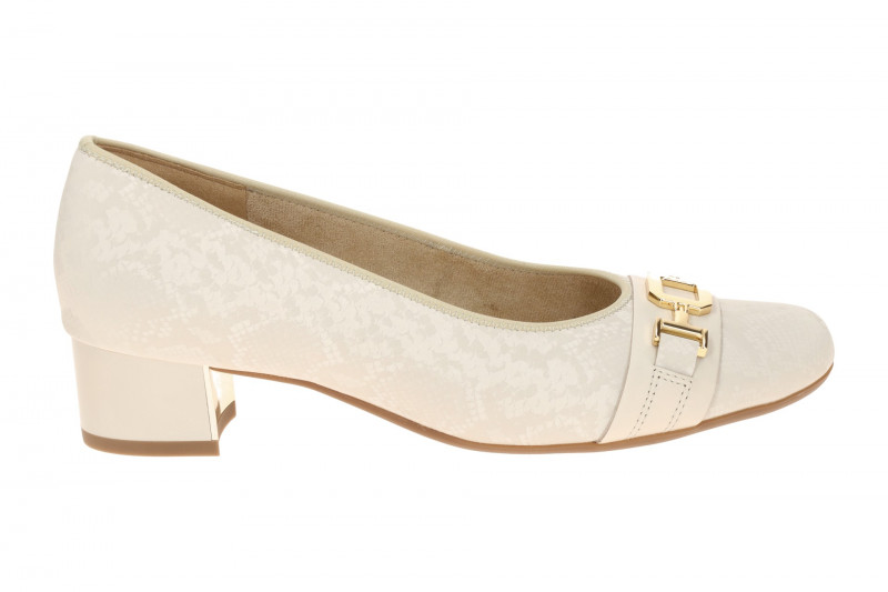 ARA Nizza Pumps creme weiß Schlange H-Weite 12-35832