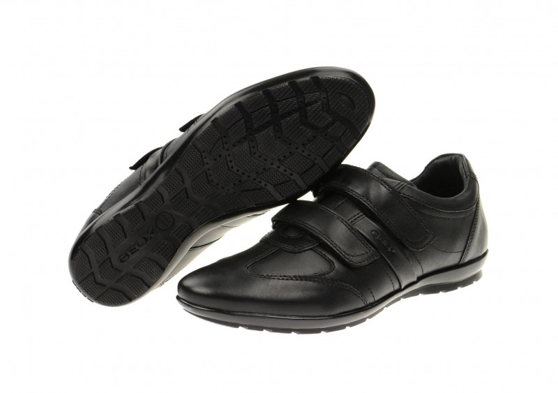 Geox Respira Symbol D Herrenschuhe in schwarz Klettverschluss