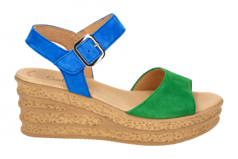 Gabor Plateau Sandale grün blau mix 64.651.19