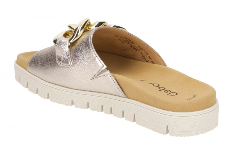 Gabor Glamour Pantolette grau gold 43.743.62
