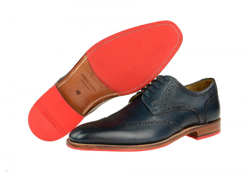 Gordon & Bros Milan Schuhe blau Rahmengenäht 4371-I