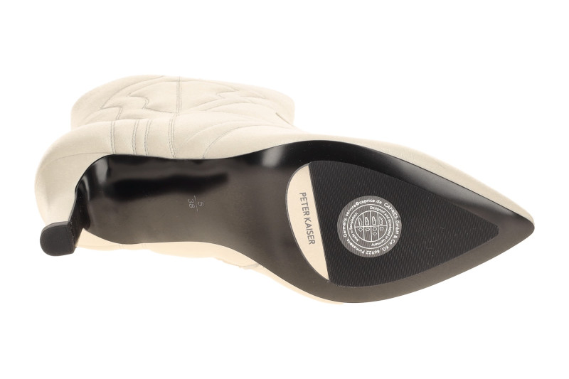 Peter Kaiser Stiefelette weiß offwhite Nappa Stepp Nähte 75333