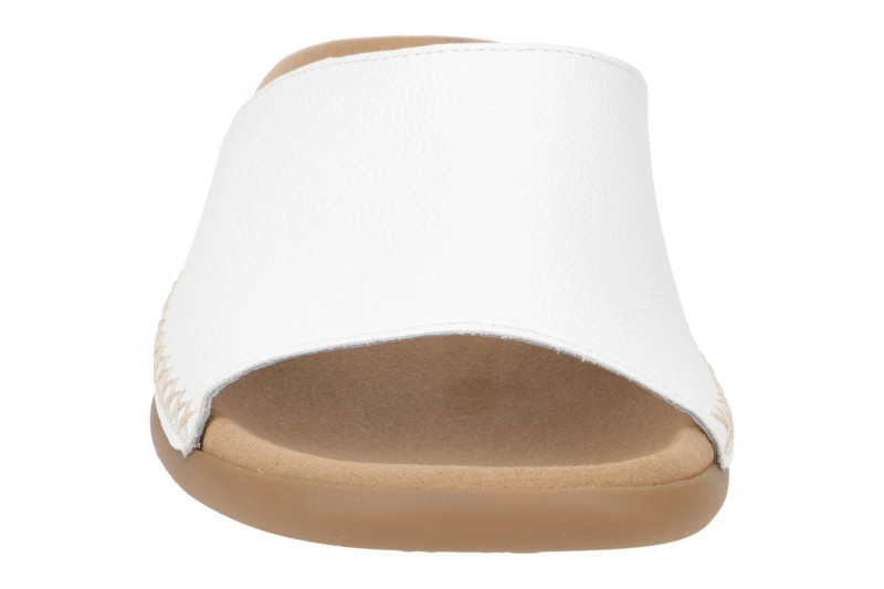 Gabor Pantolette weiß Glattleder 03.705.21