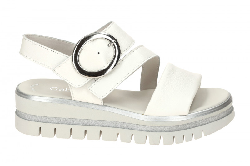 Gabor Plateau Sandalen weiß Klett Riemen 64.627.20