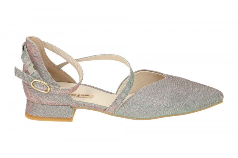 Paul Green Riemchen Pumps grau Effekt Glitzer 3818-00x