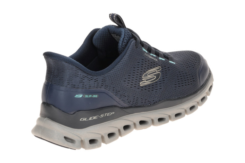 Skechers Glide Step Schuhe blau Herren SLIP-INS wasserdicht 233014