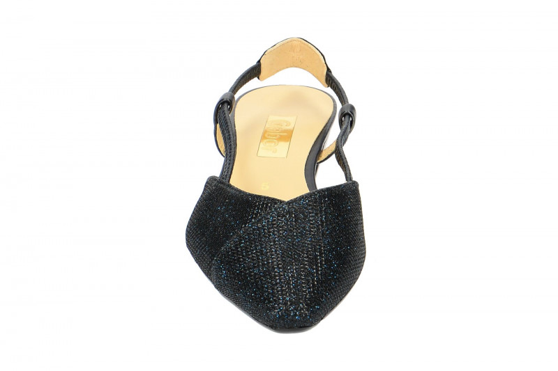 Gabor Glamour Sling Pumps blau Glitter 633