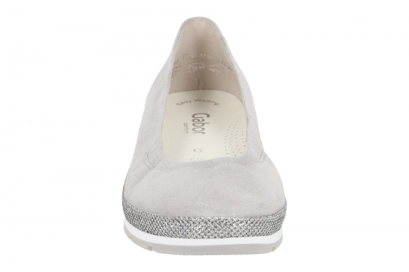 Gabor Glamour Ballerina grau silber 42.400.30