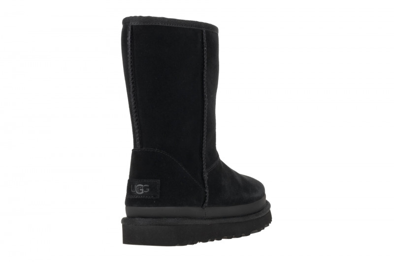 UGG CLASSIC SHORT ZIPPER TAPE LOGO Stiefel schwarz 1144035