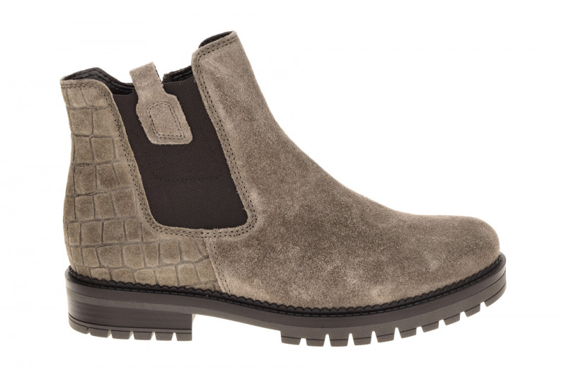 Gabor Stiefelette grau taupe Kroko H-Weite 8024.01.007